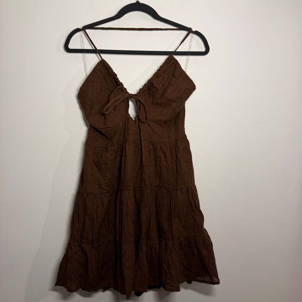 Petal and Pup Women's Rilie Halterneck Mini Dress - Brown L